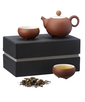 Set da Tè Coreano in Porcellana Marrone - La Via del Tè