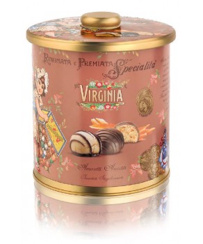 Virginia - Biscottiera con Amaretti Arancia e Zenzero con Cioccolato Fondente